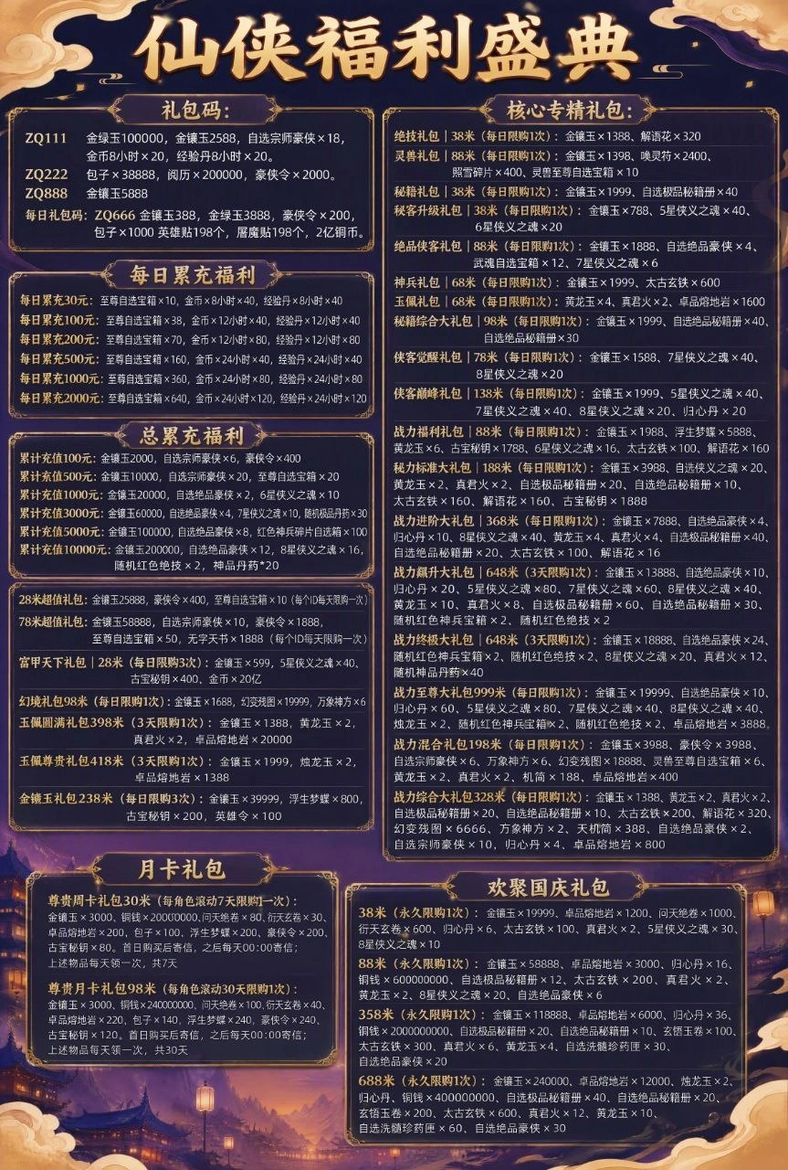 武侠大明星游戏详情福利 1